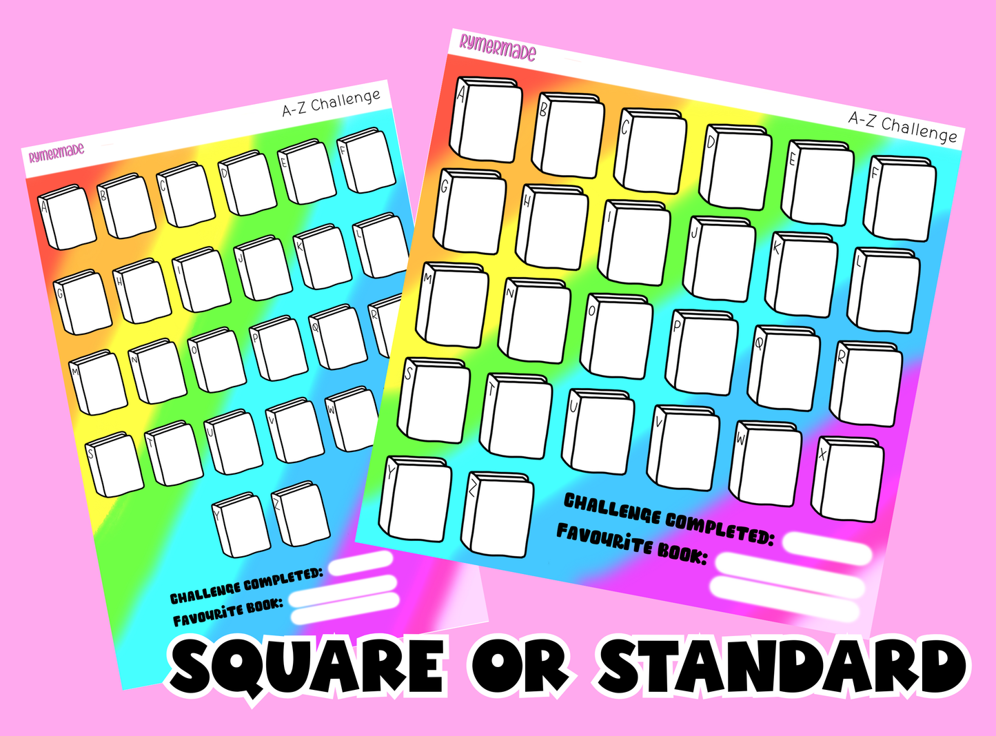 Bullet Journal Sticker | 2 Sizes Available | A - Z Reading Challenge