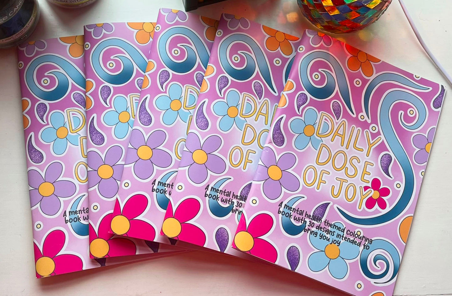 5 copies of daily dose of joy colouring book