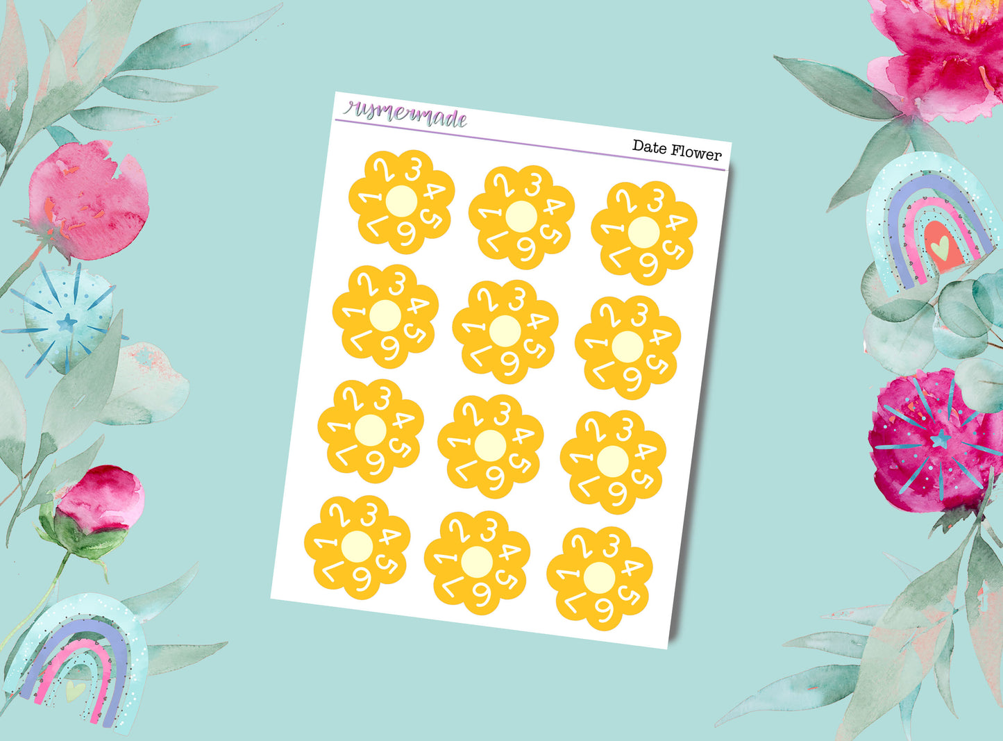 ADHD Hack Sticker | Exclusive Art | Date Flower (various colours)