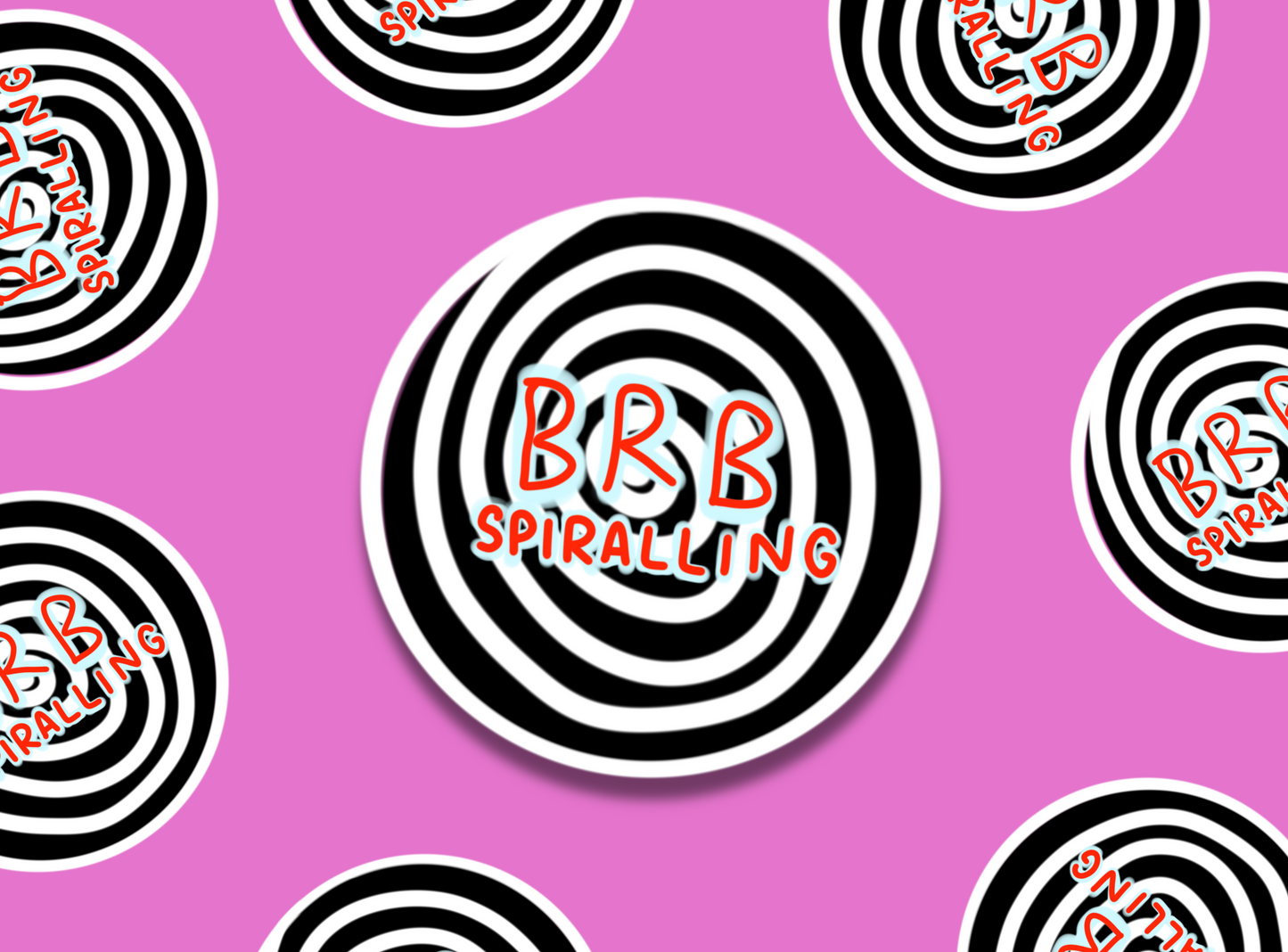 Die Cut Stickers | BRB, Spiralling