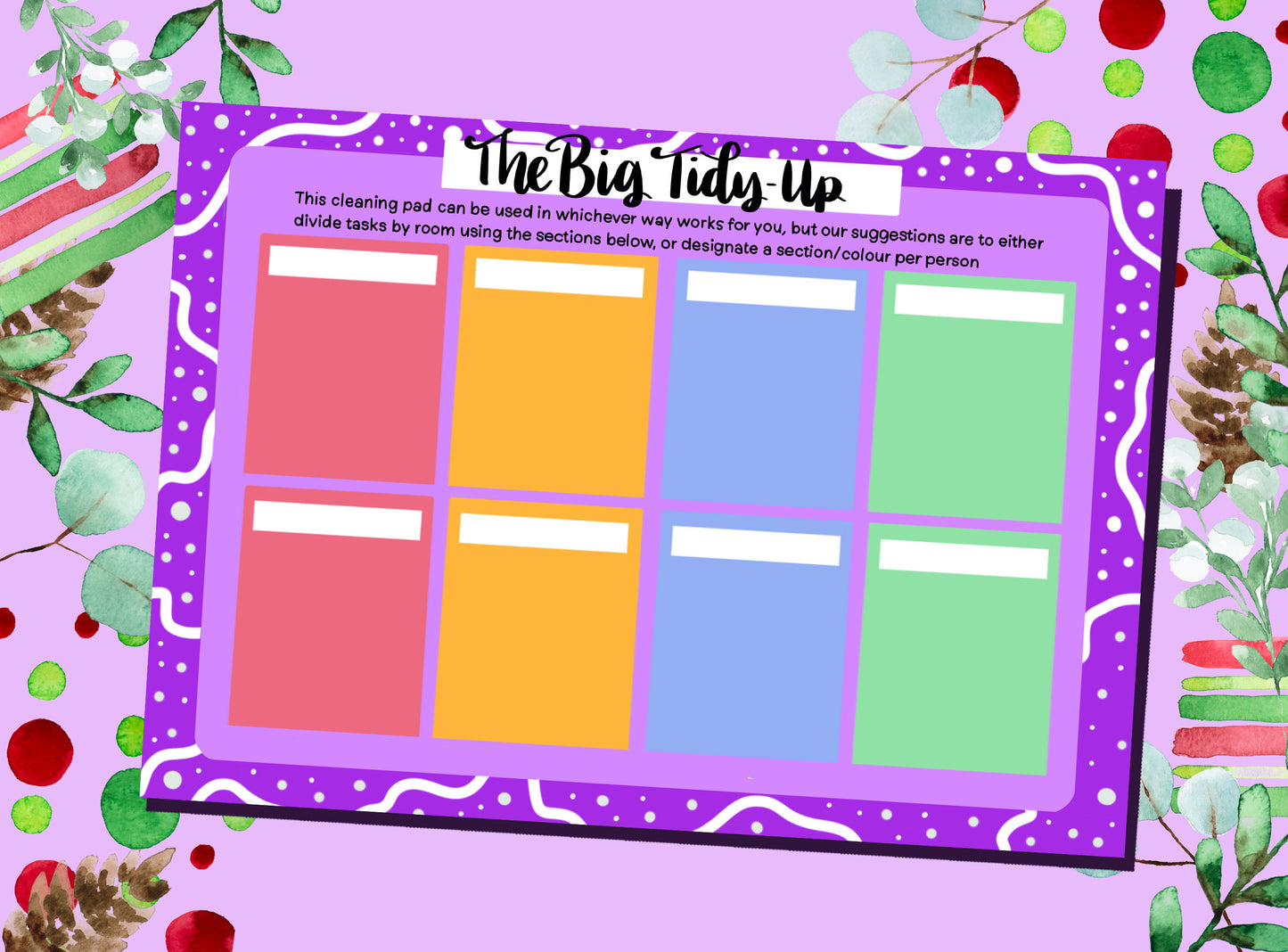 Productivity Notepad | A4 Cleaning Notepad - Bright
