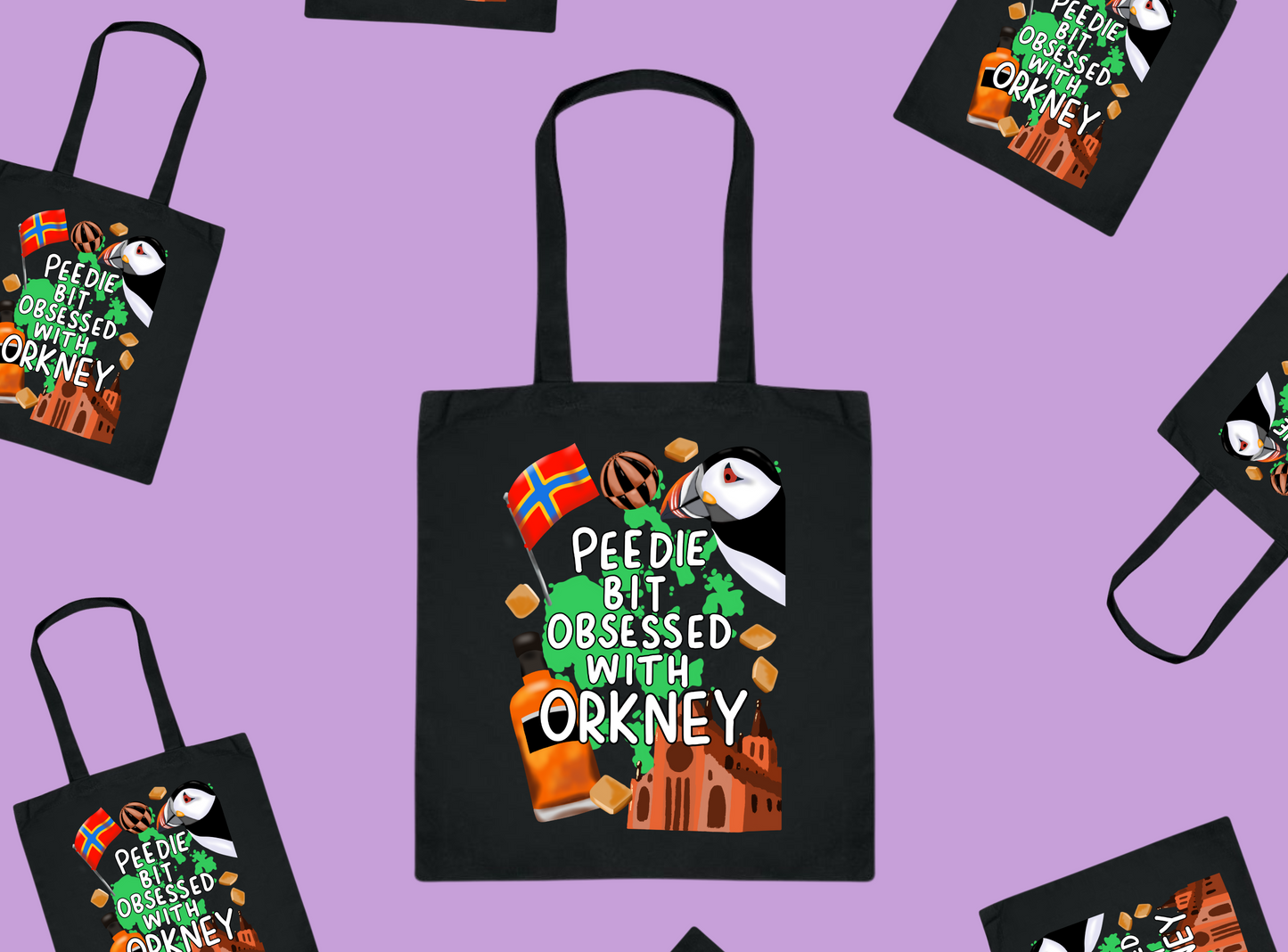 Cotton Shopper Tote Bag | Peedie Bit Obsessed with Orkney