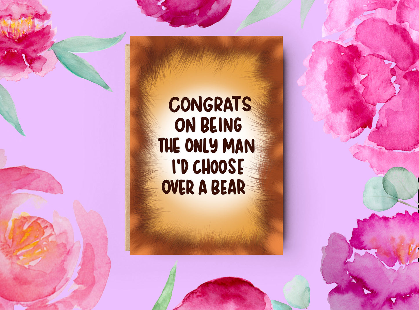 Anniversary Card | Man v Bear