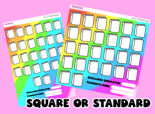 Bullet Journal Sticker | 2 Sizes Available | A - Z Reading Challenge