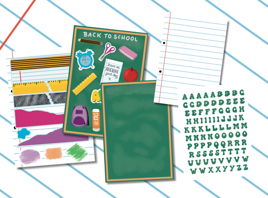 Junk Journal Kit | Exclusive Art | Back to School