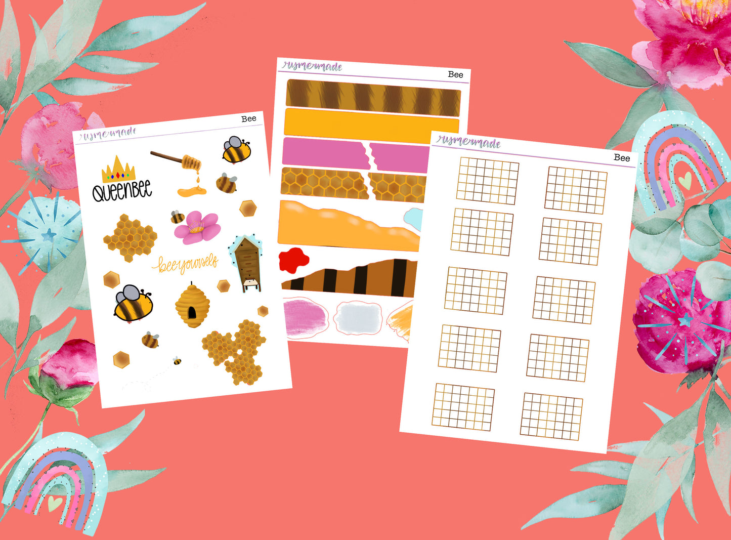 Bullet Journal Sticker Kit | Exclusive Art | Bee