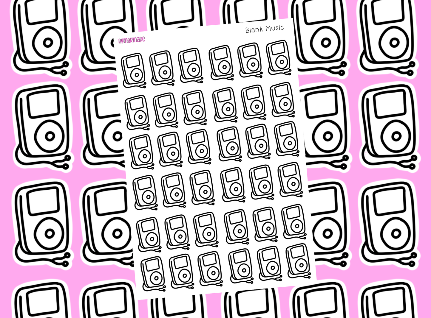 Bullet Journal Sticker | Blank Media Trackers | Books / Music / TV / Movies