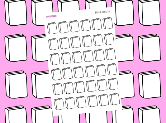 Bullet Journal Sticker | Blank Media Trackers | Books / Music / TV / Movies