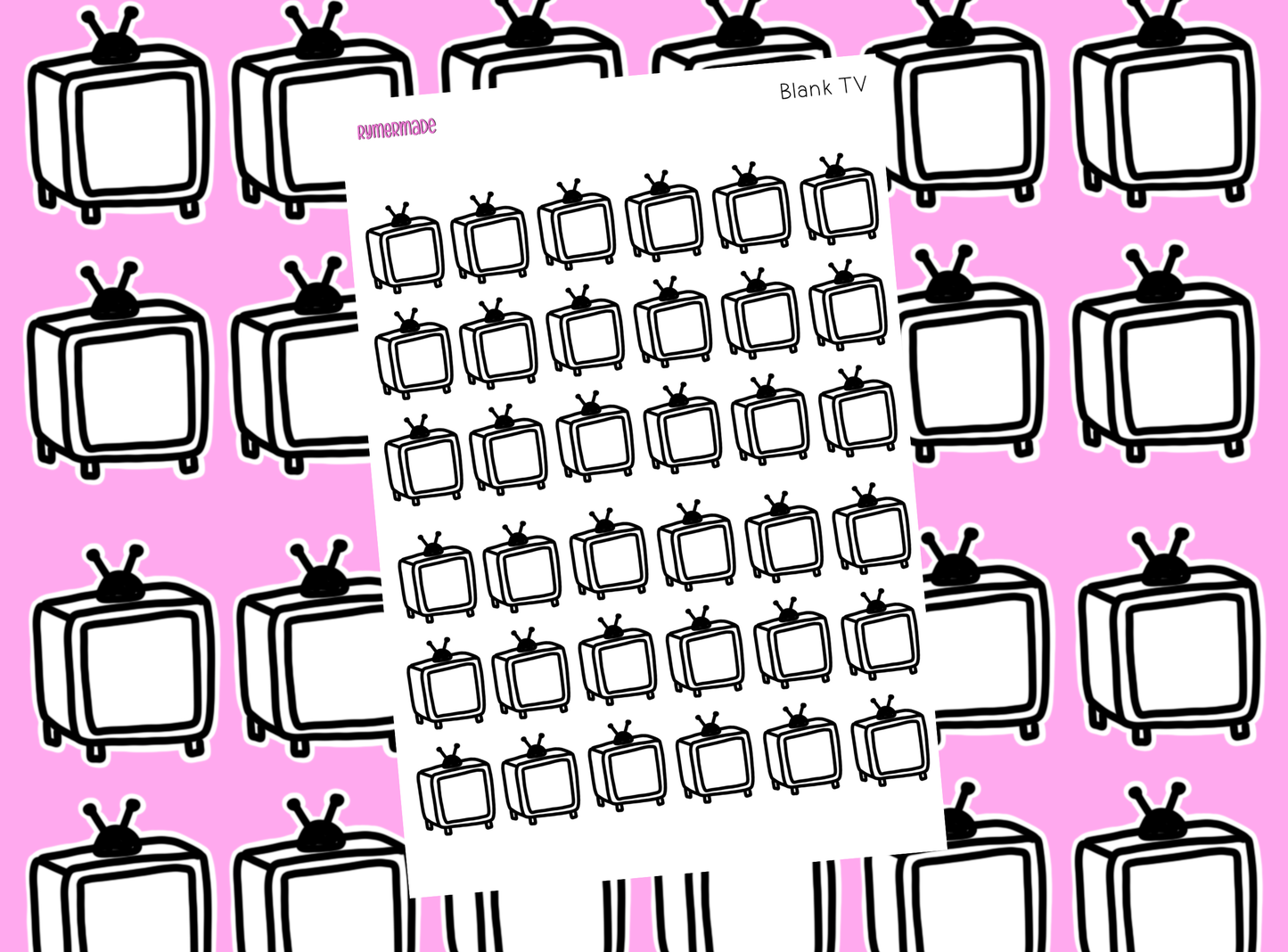 Bullet Journal Sticker | Blank Media Trackers | Books / Music / TV / Movies