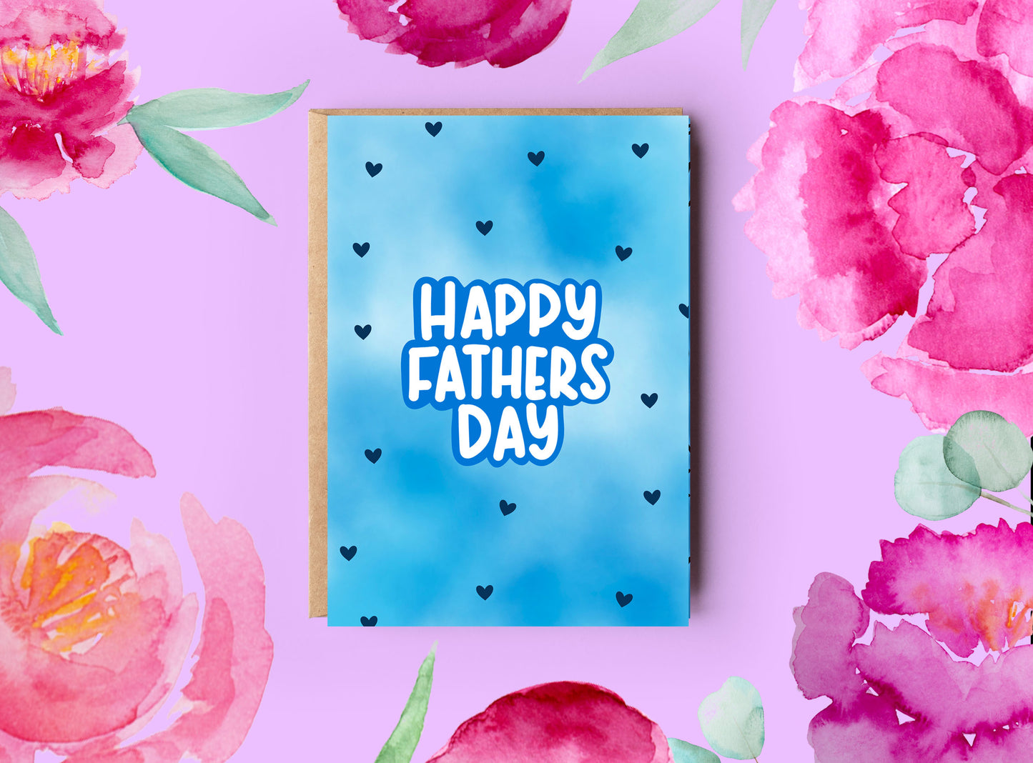 LAST CHANCE Father's Day Card | Blue Hearts