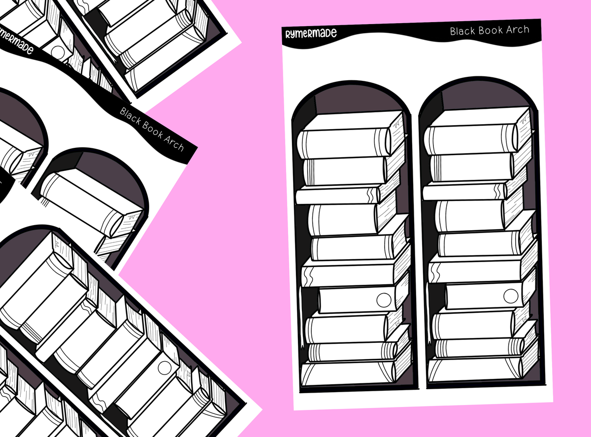 Printable Bullet Journal Sticker | Exclusive Art | Book Arch: The Whole Rainbow