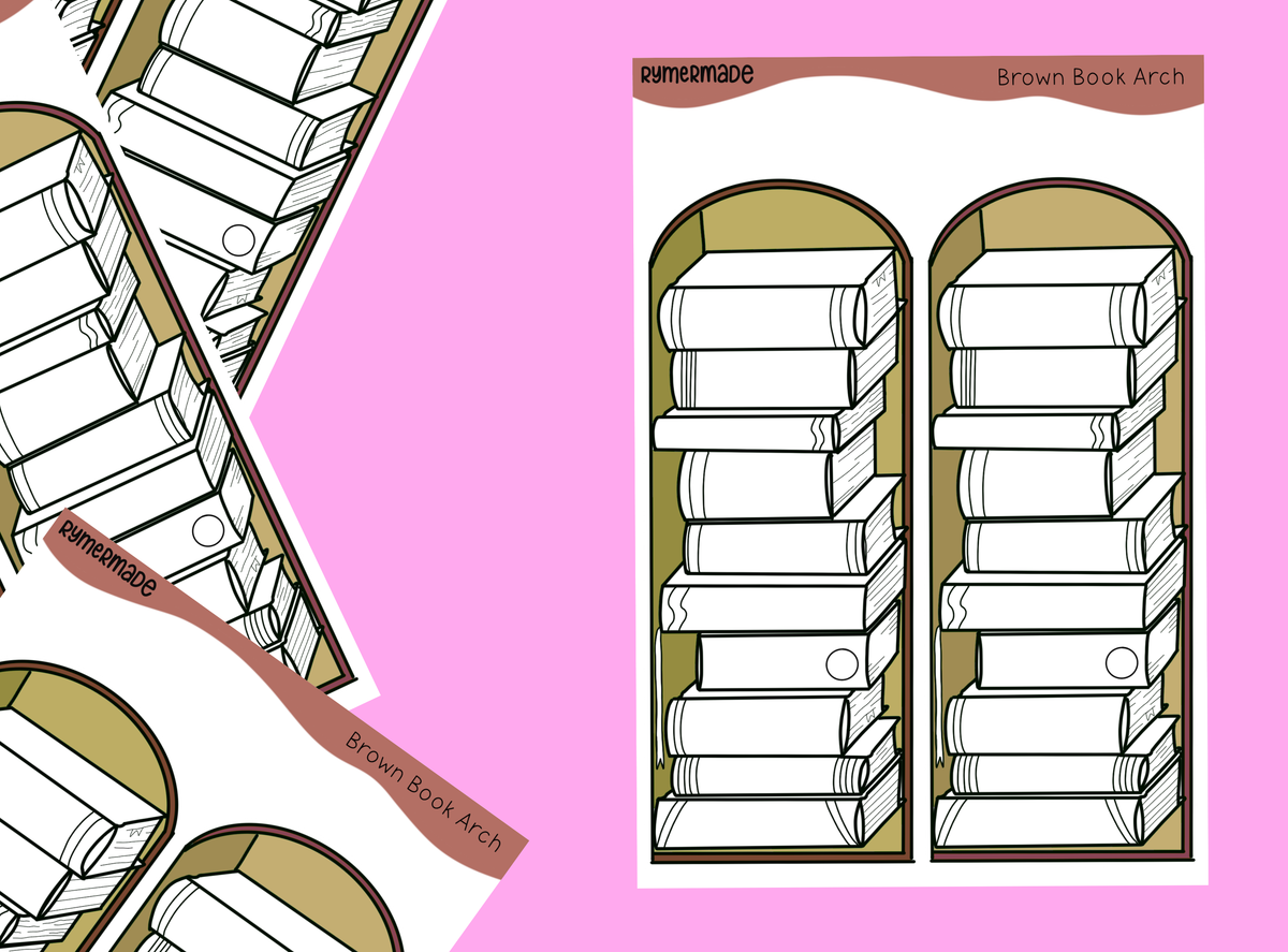Printable Bullet Journal Sticker | Exclusive Art | Book Arch: The Whole Rainbow