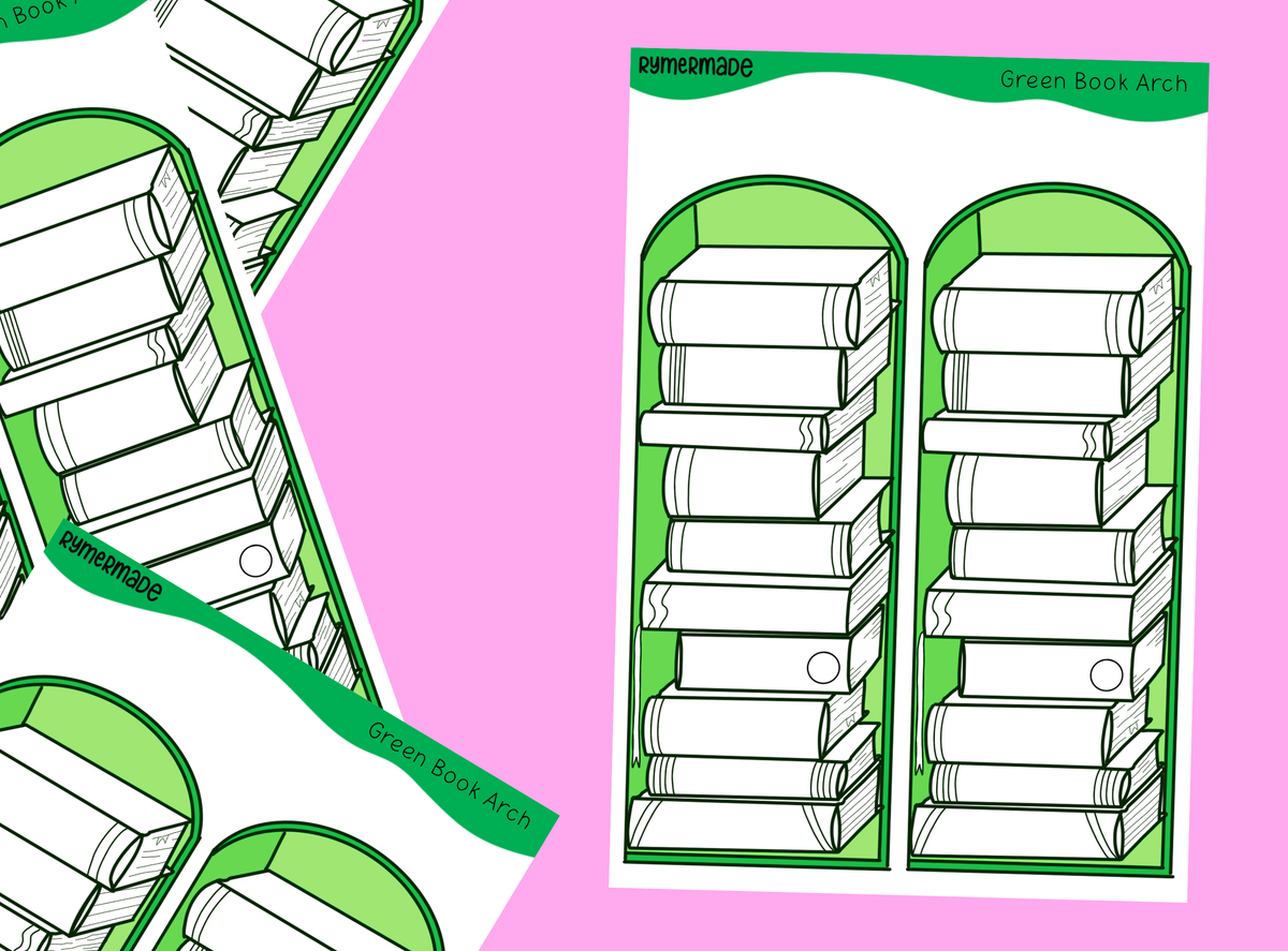 Bullet Journal Sticker | Exclusive Art | Book Arch - 10 COLOURWAYS AVAILABLE