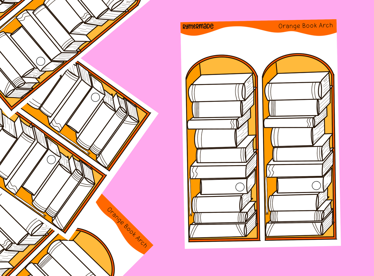 Printable Bullet Journal Sticker | Exclusive Art | Book Arch: The Whole Rainbow