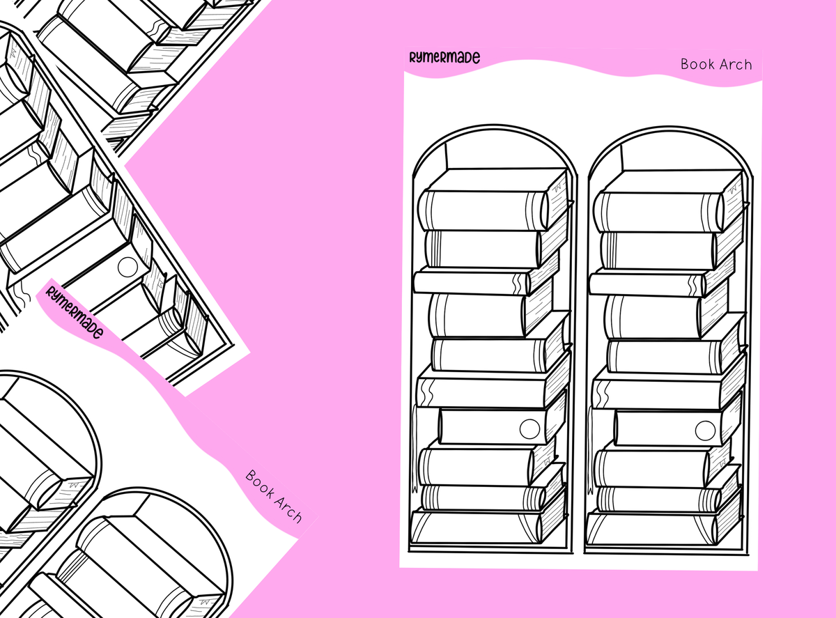 Printable Bullet Journal Sticker | Exclusive Art | Book Arch: The Whole Rainbow