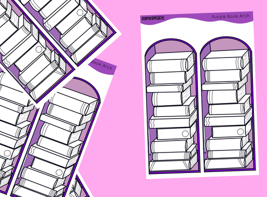 Bullet Journal Sticker | Exclusive Art | Book Arch - 10 COLOURWAYS AVAILABLE