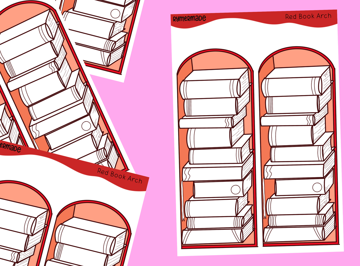 Printable Bullet Journal Sticker | Exclusive Art | Book Arch: The Whole Rainbow