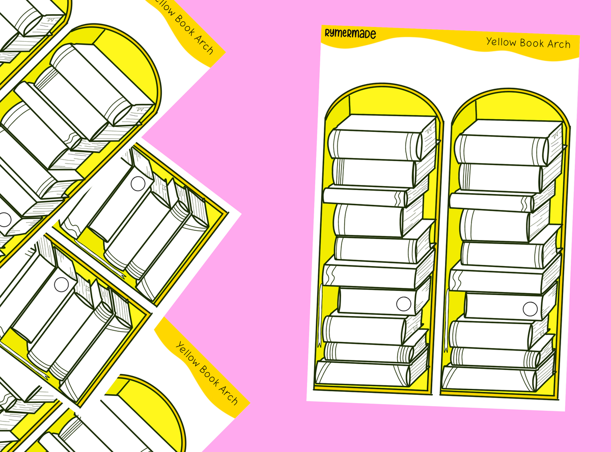 Bullet Journal Sticker | Exclusive Art | Book Arch - 10 COLOURWAYS AVAILABLE