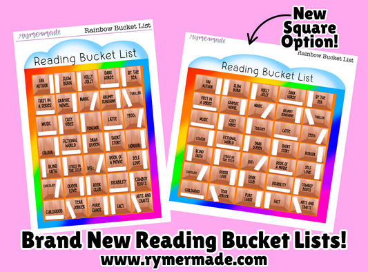 Bullet Journal Sticker | 2 Sizes Available | Rainbow Reading Bucket List