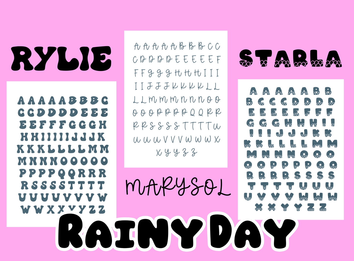 Junk Journal Stickers | Block Letters (Choice of 3 Fonts)