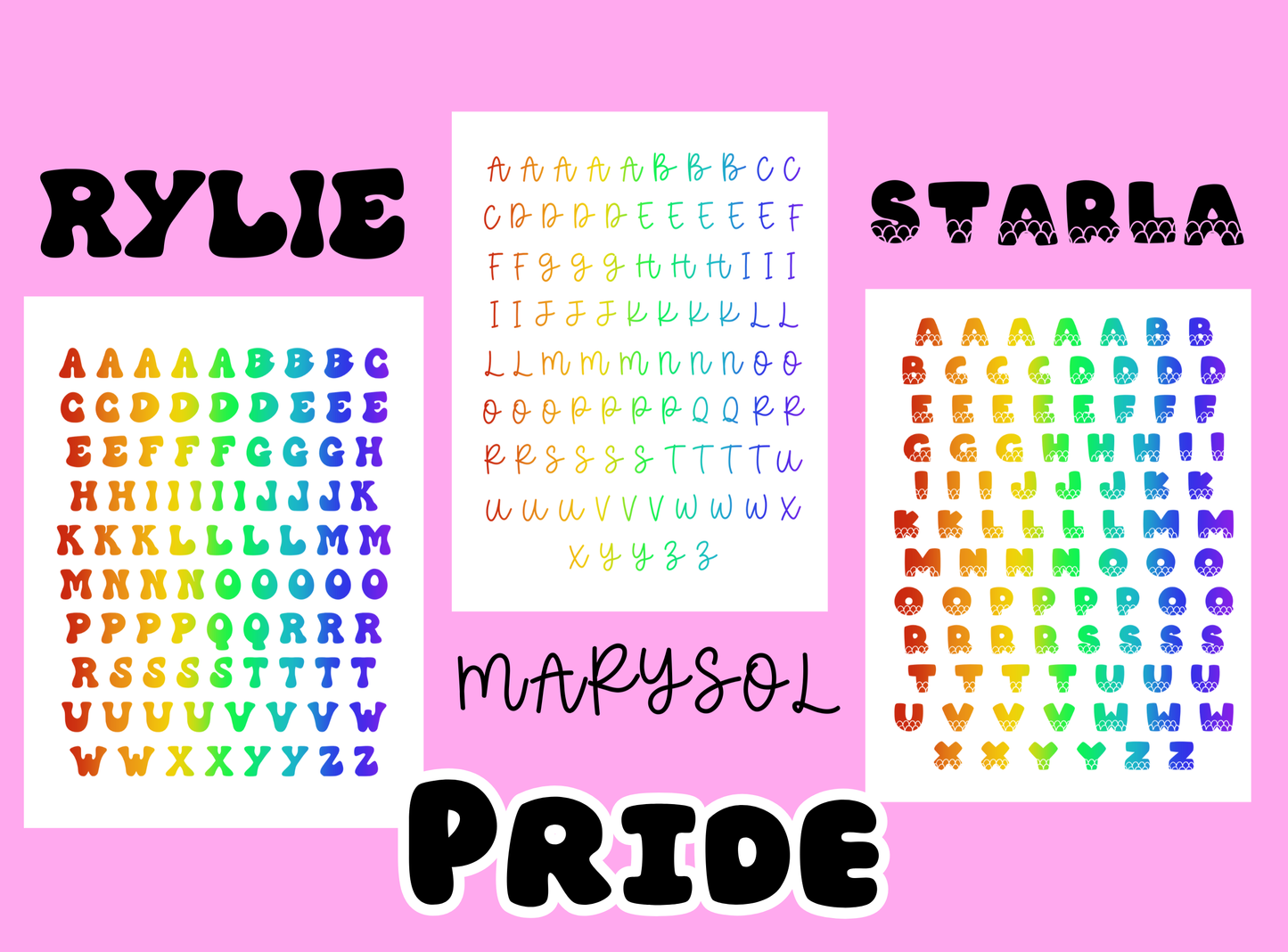 Junk Journal Stickers | Block Letters (Choice of 3 Fonts)