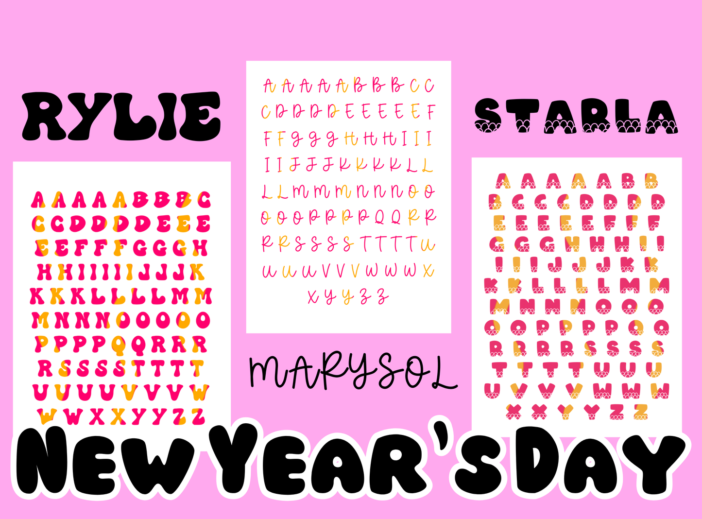 Junk Journal Stickers | Block Letters (Choice of 3 Fonts)