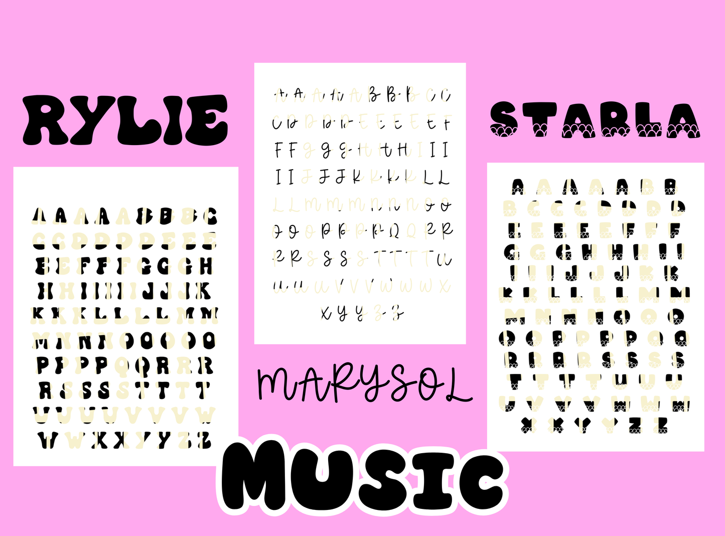 Junk Journal Stickers | Block Letters (Choice of 3 Fonts)