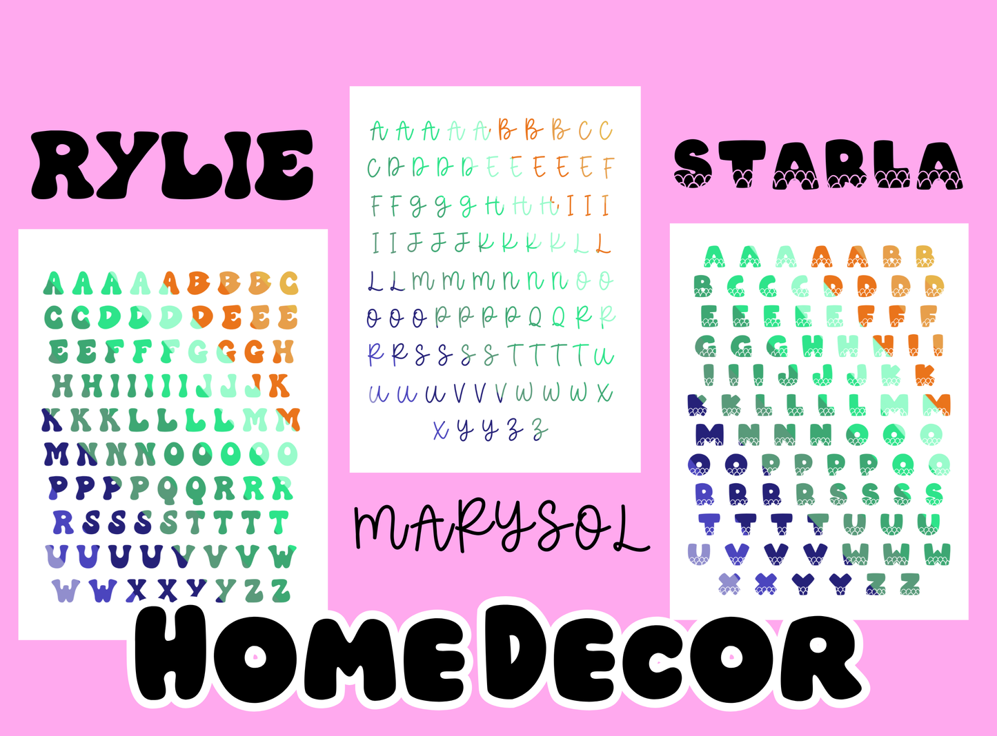 Junk Journal Stickers | Block Letters (Choice of 3 Fonts)