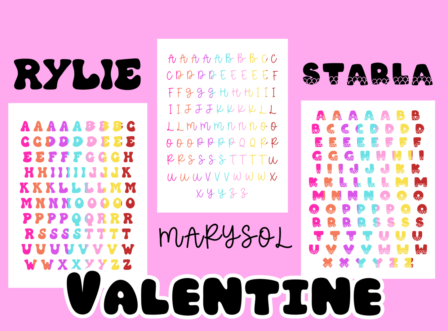 Junk Journal Stickers | Block Letters (Choice of 3 Fonts)