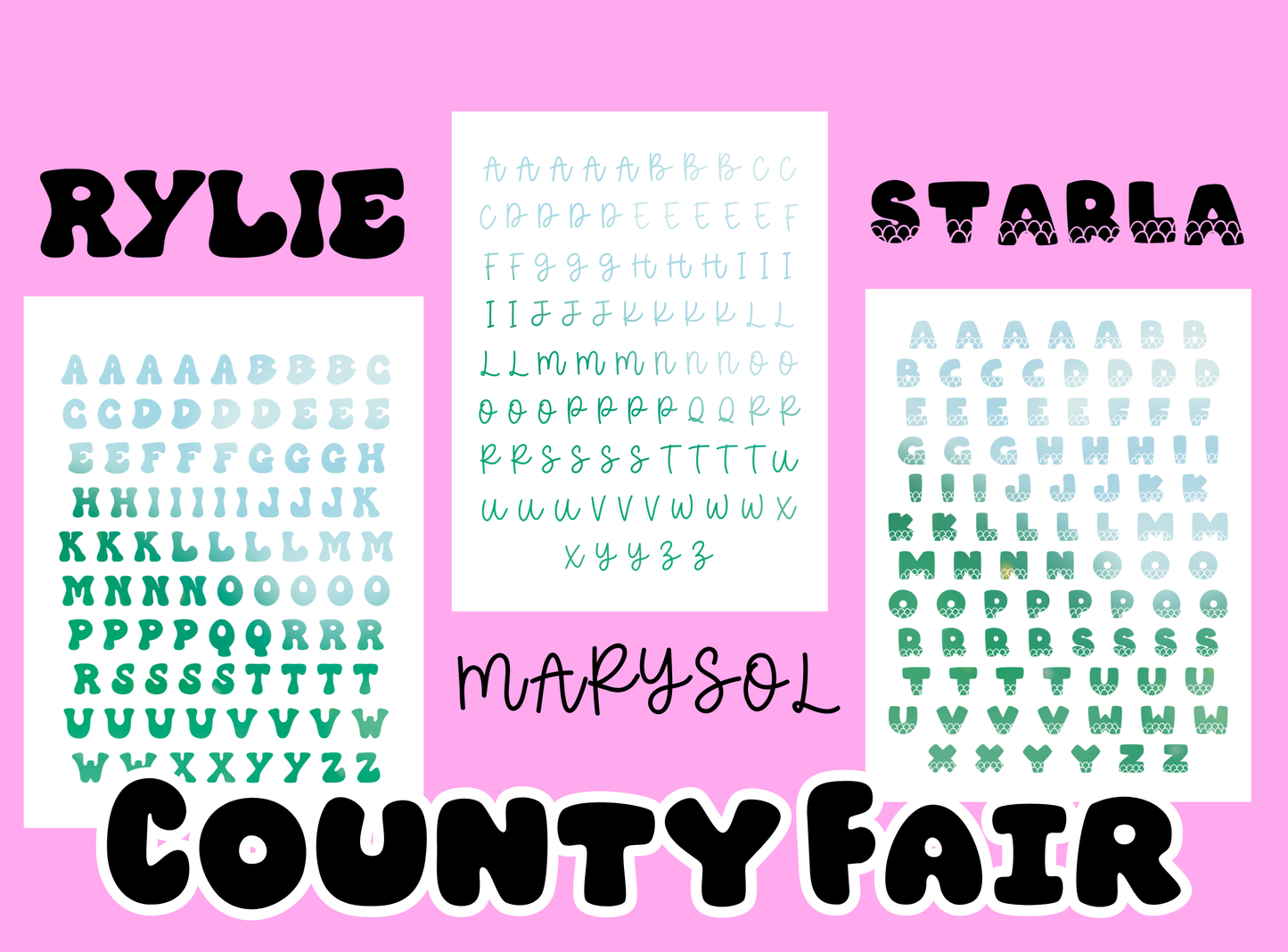 Junk Journal Stickers | Block Letters (Choice of 3 Fonts)