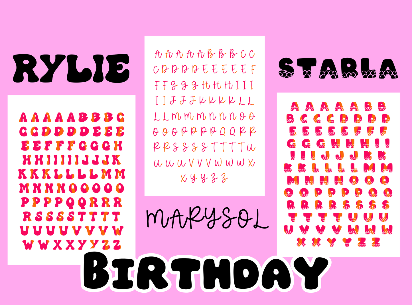 Junk Journal Stickers | Block Letters (Choice of 3 Fonts)