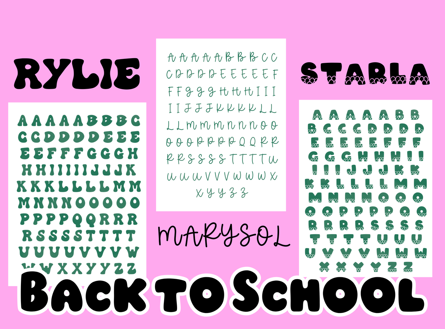 Junk Journal Stickers | Block Letters (Choice of 3 Fonts)