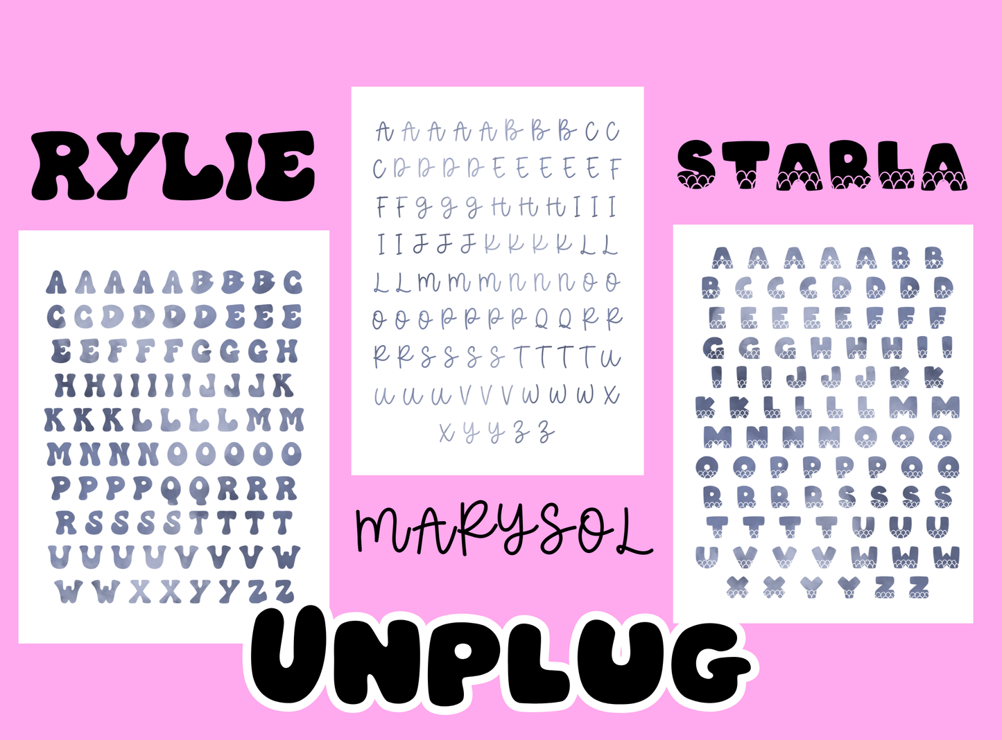 Junk Journal Stickers | Block Letters (Choice of 3 Fonts)