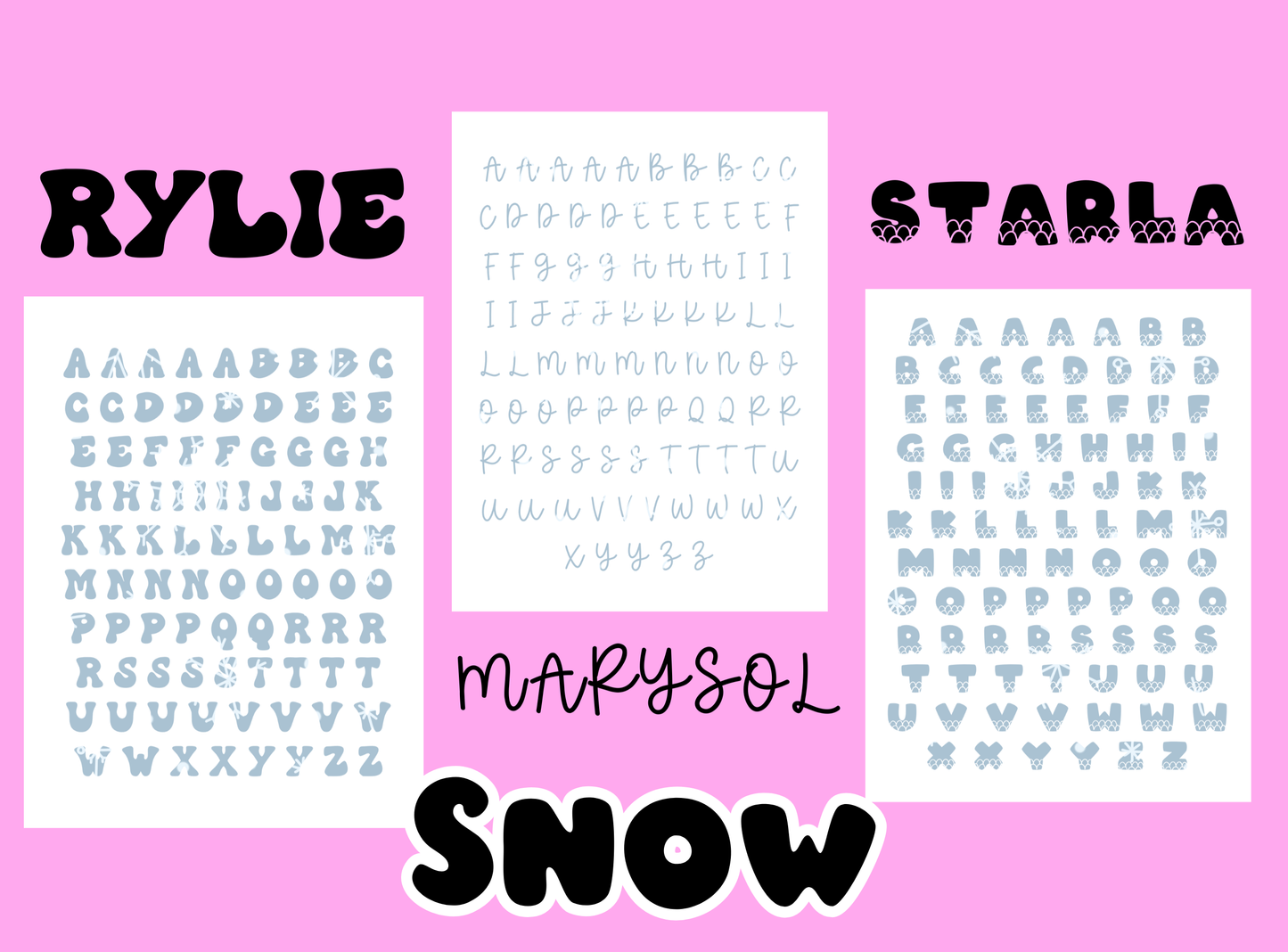 Junk Journal Stickers | Block Letters (Choice of 3 Fonts)