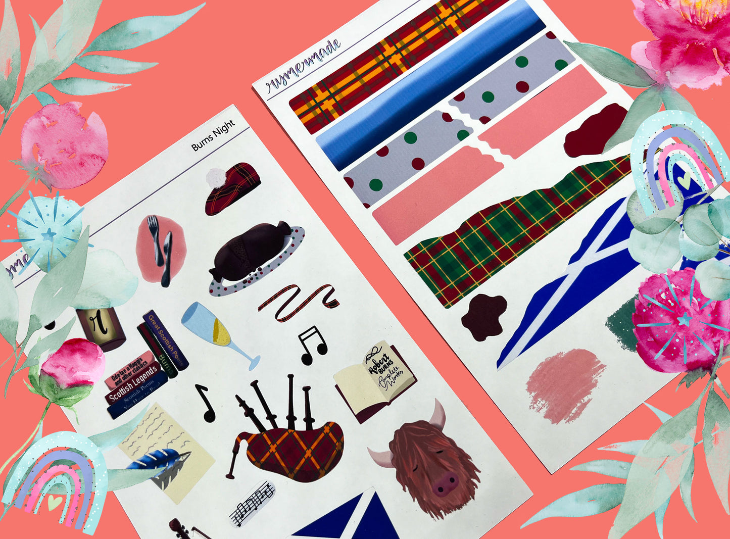 Bullet Journal Sticker Kit | Exclusive Art | Burns Night | 2023 FORMAT