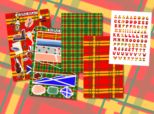 Junk Journal Kit | Exclusive Art | Burns Night