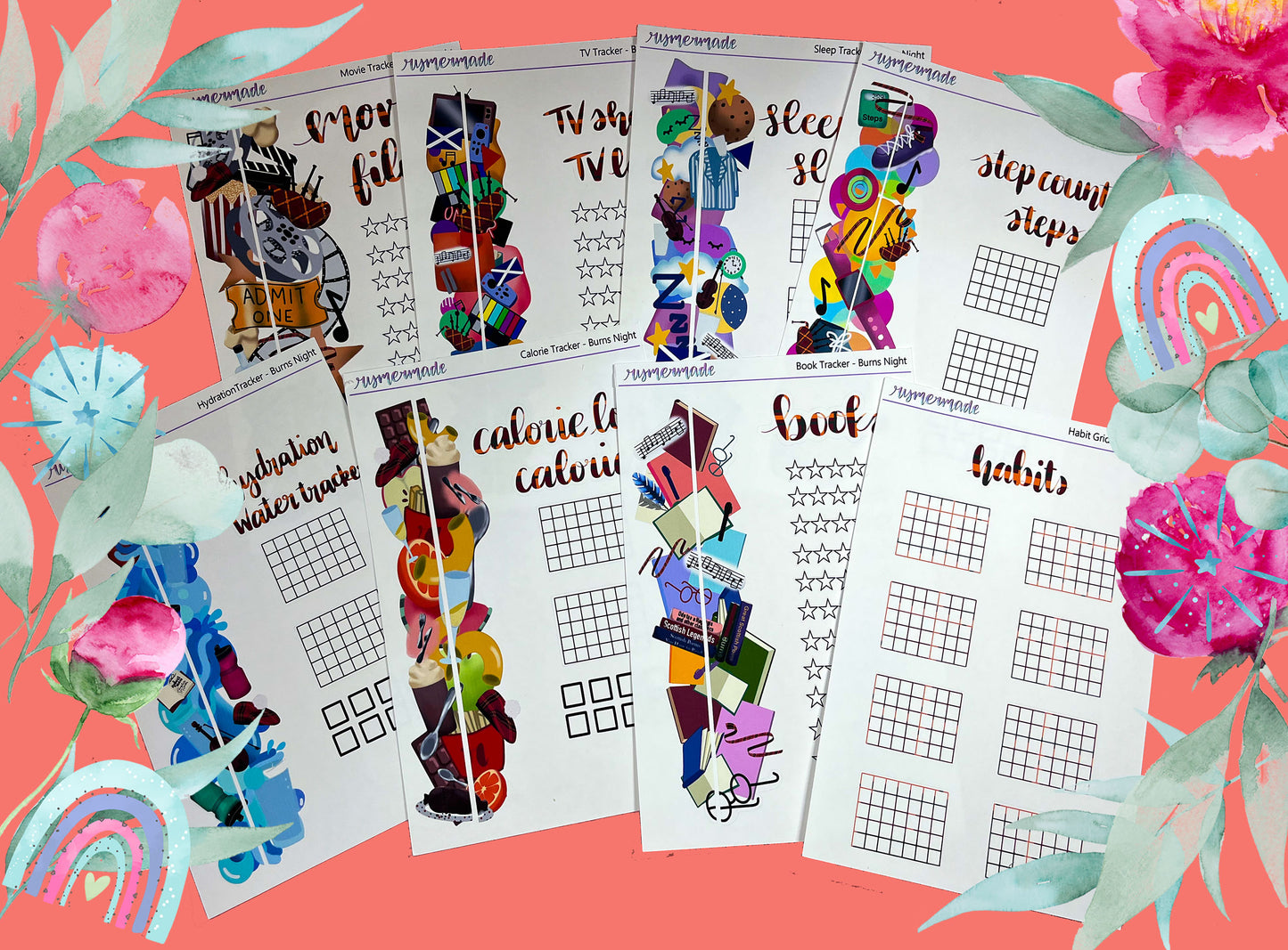 Bullet Journal Sticker Kit | Exclusive Art | Burns Night | 2023 FORMAT