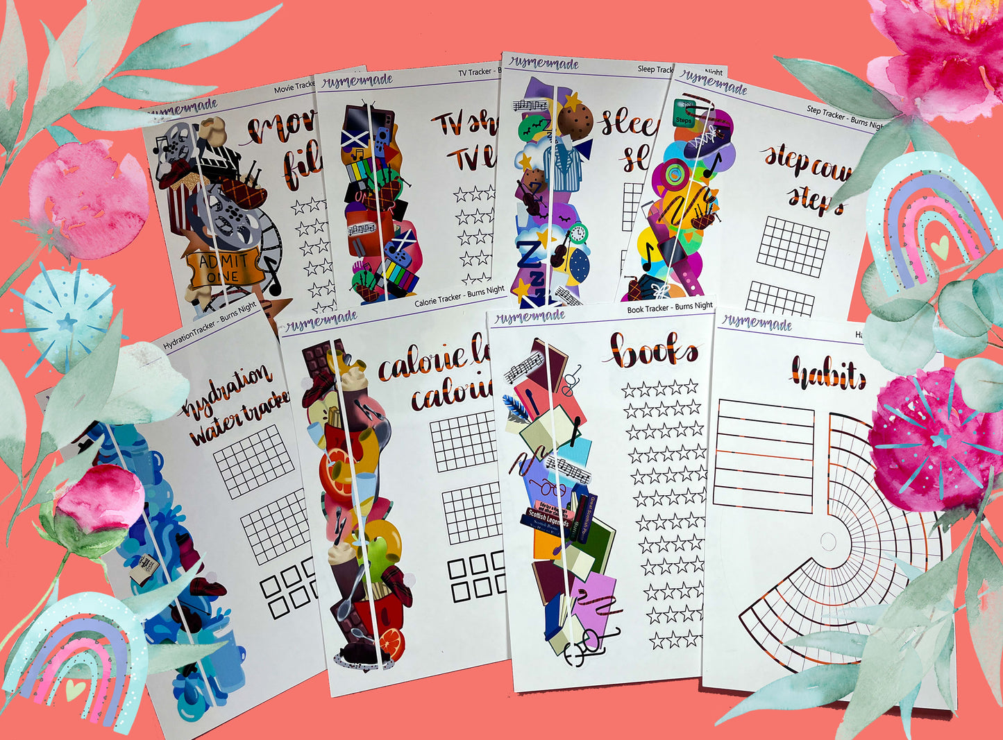 Bullet Journal Sticker Kit | Exclusive Art | Burns Night | 2023 FORMAT