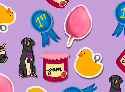 Die Cut Stickers | County Fair: Set of 5 | Ephemera Pack