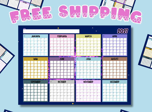 Home and Gifts | Stationery | A1 2027 Calendar: Celestial