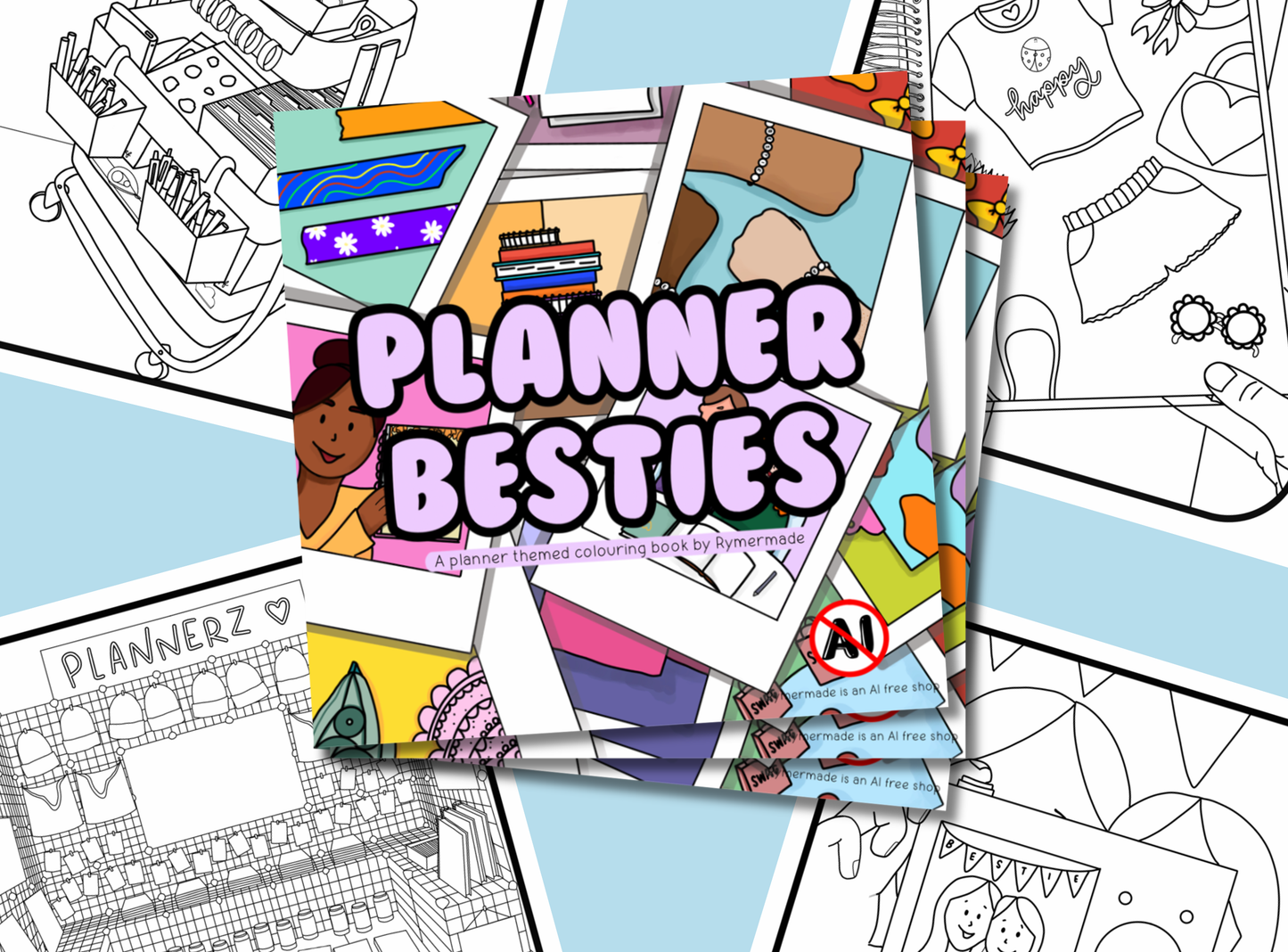 Colouring | Planner Besties | Square Colouring Book