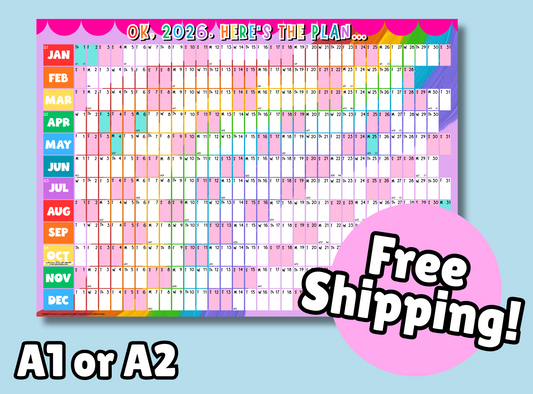 Home & Gifts | Small Business and Self Employed | A1 or A2 2026 Wall Calendar