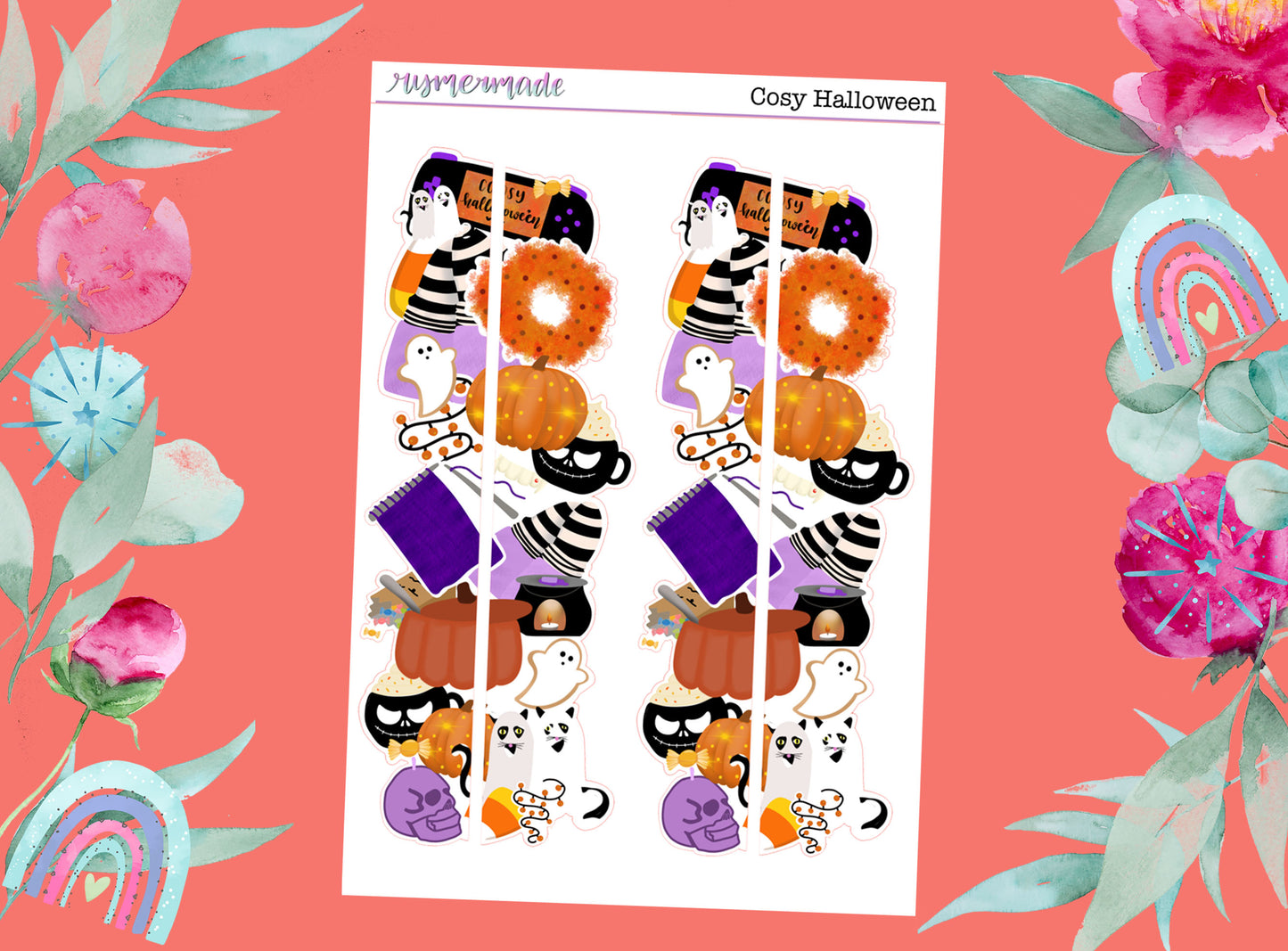 Bullet Journal Sticker Kit | Exclusive Art | Cosy Halloween