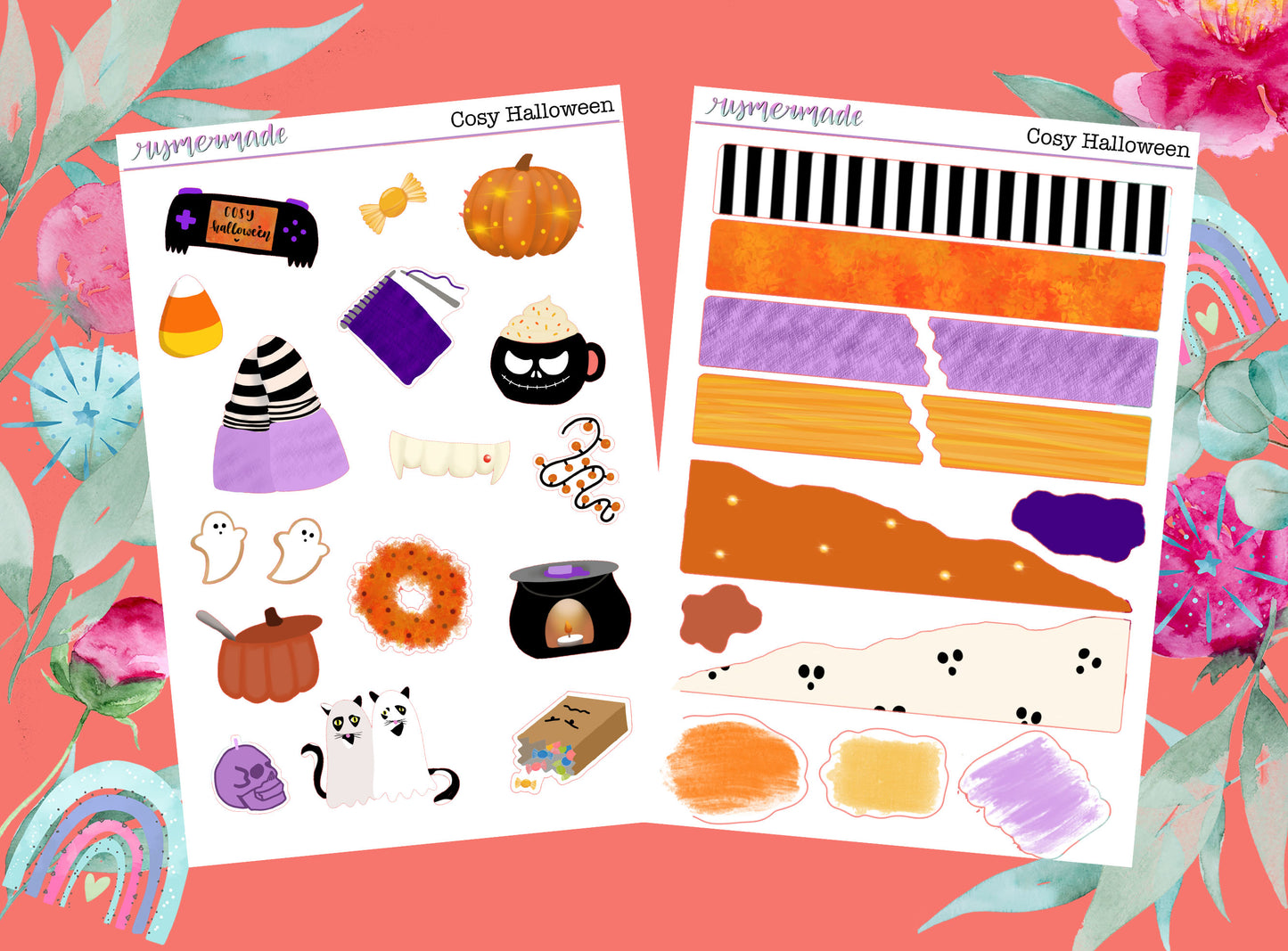 Bullet Journal Sticker Kit | Exclusive Art | Cosy Halloween