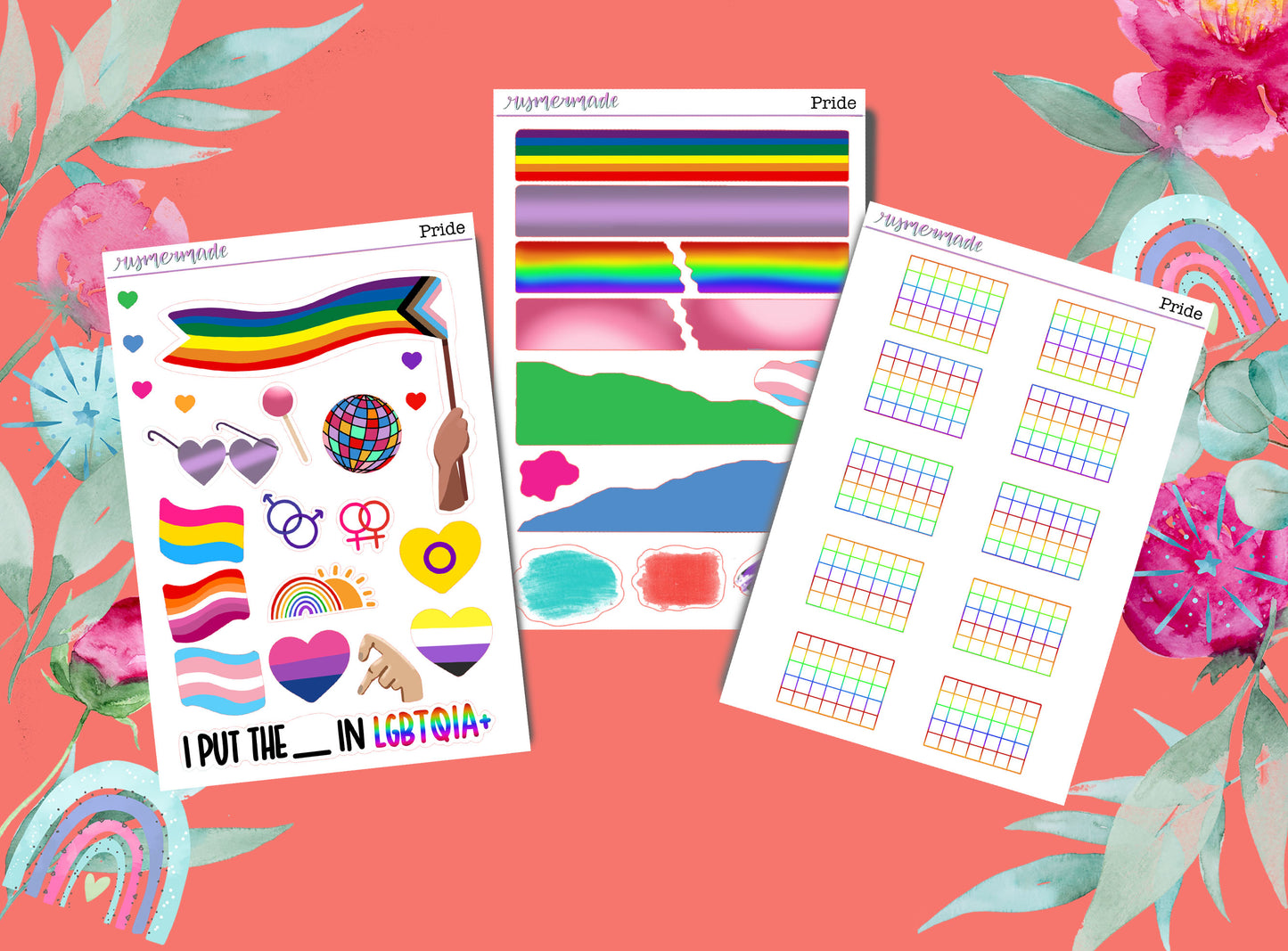 Bullet Journal Sticker Kit | Exclusive Art | Pride