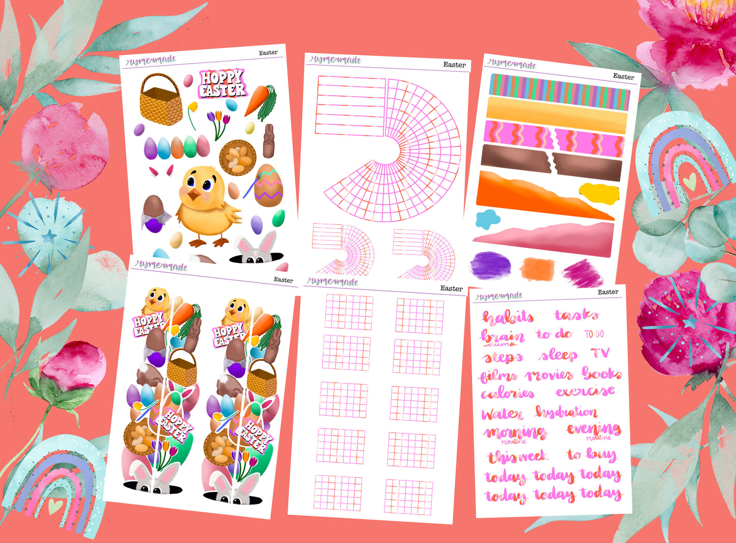 Bullet Journal Sticker Kit | Exclusive Art | Easter