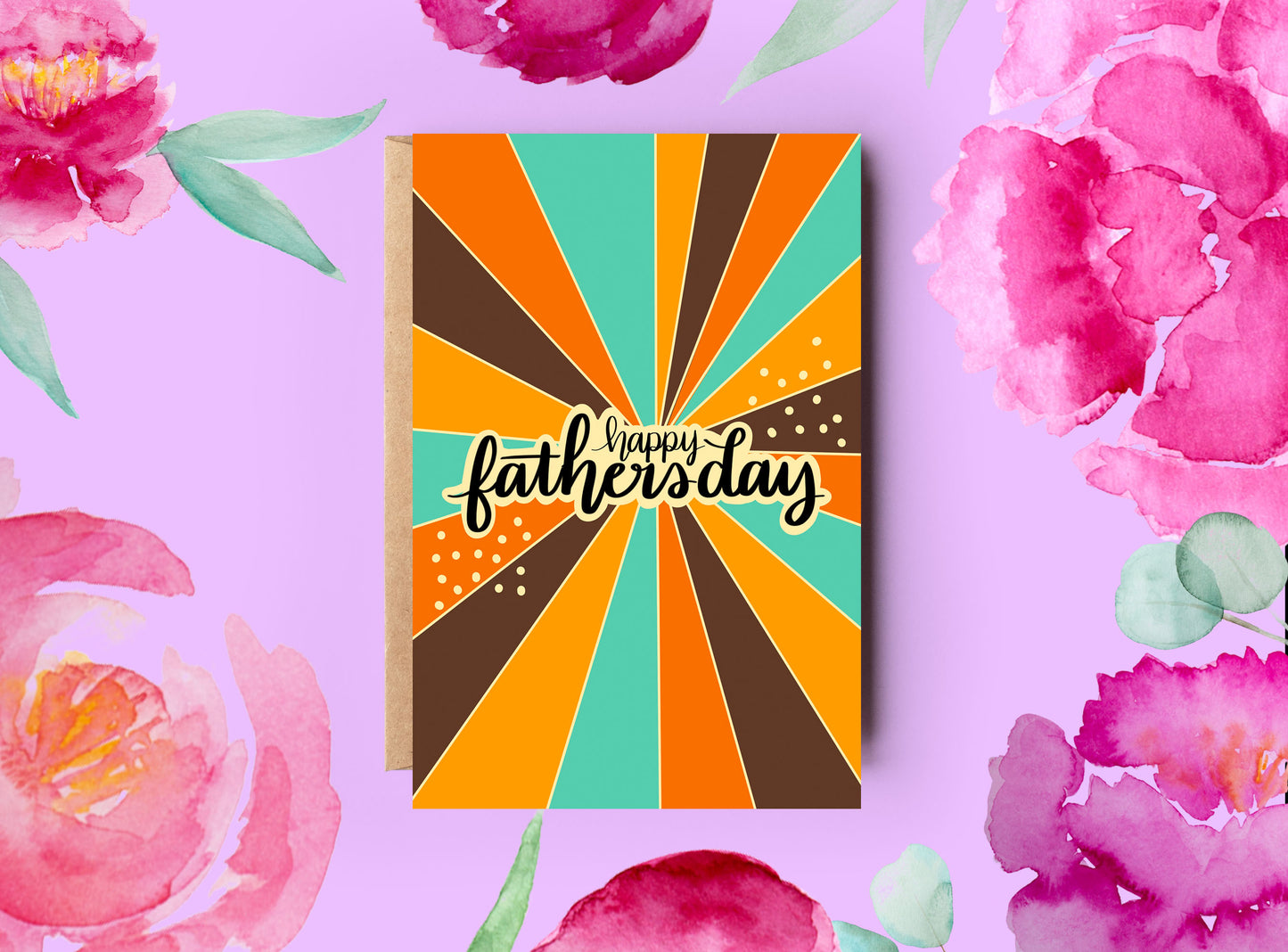 LAST CHANCE Father's Day Card | Retro Sunburst