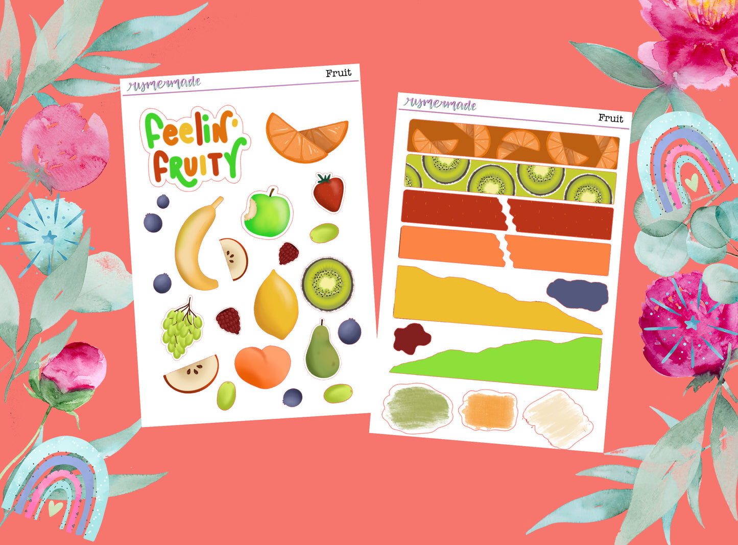 Bullet Journal Sticker Kit | Exclusive Art | Fruit