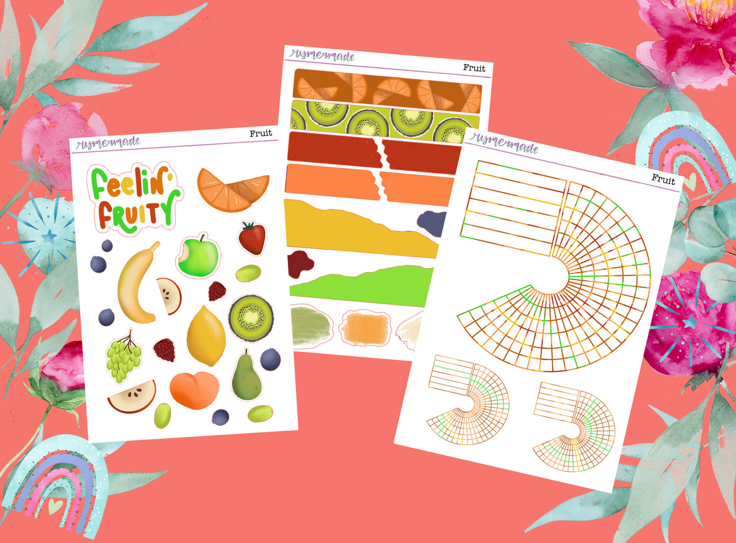 Bullet Journal Sticker Kit | Exclusive Art | Fruit