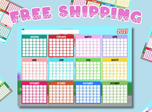 Home and Gifts | Stationery | A1 2027 Calendar: Funfair